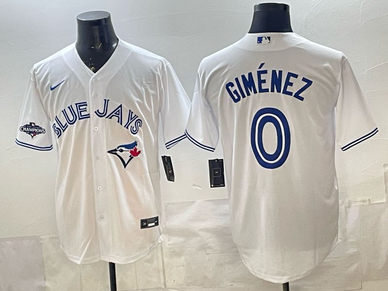 Men 2026 Toronto Blue Jays #0 Gimenez White Game Nike MLB Jersey style 003->toronto blue jays->MLB Jersey
